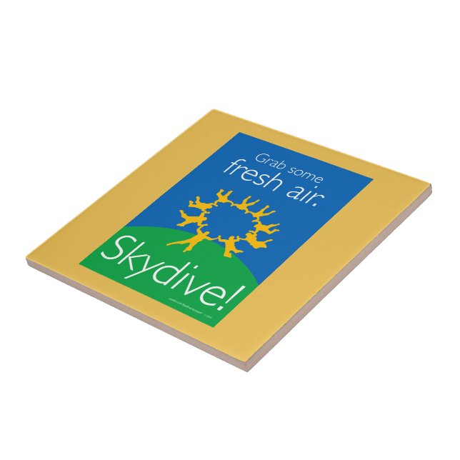 Azulejo Asga un poco de aire fresco. ¡Skydive! (Lado)