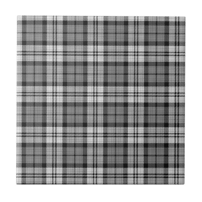 Azulejo Ash Gray Blackwatch Campbell Tartan Plaid (Frente)