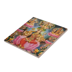 Azulejo Ashtalakshmi - Ocho formas de Lakshmi