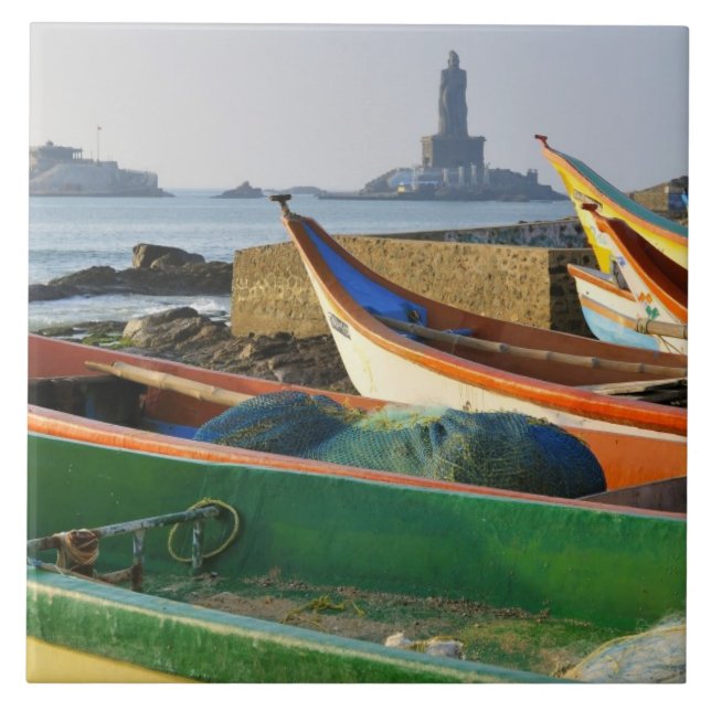 Azulejo Asia, India, Tamil Nadu, Kanniyakumari 2 (Frente)