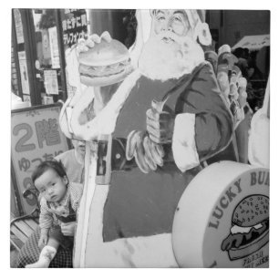 Azulejo Asia, Japón, Hakodate. Santa Claus en Japón