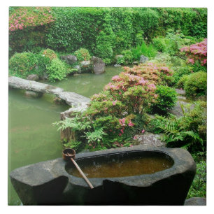Azulejo Asia, Japón, Kyoto. Jardín Zen
