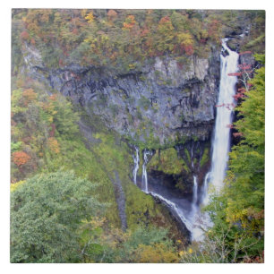 Azulejo Asia, Japón, Nikko. Cascada Kegon de Nikko, un