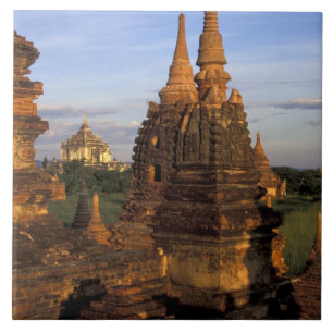 Azulejo Asia, Myanmar, Bagan. Antiguos templos y