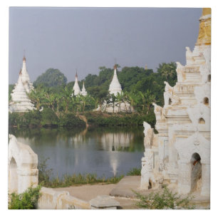 Azulejo Asia, Myanmar (Birmania), Mandalay. Un budista
