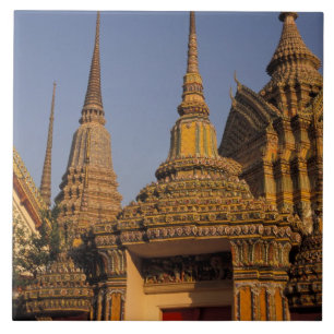Azulejo Asia, Tailandia, Bangkok, Wat Po, más antiguo de l