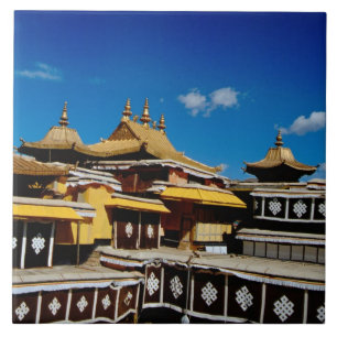Azulejo Asia, Tíbet, Lhasa, Palacio de Potala también cono