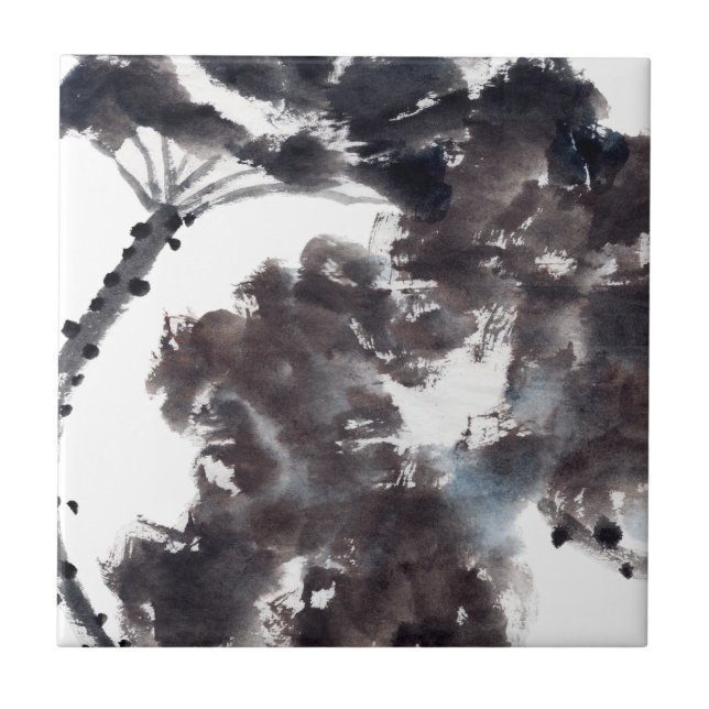 Azulejo Asiatische Kunst mit Lotusblätter Motiv (Frente)