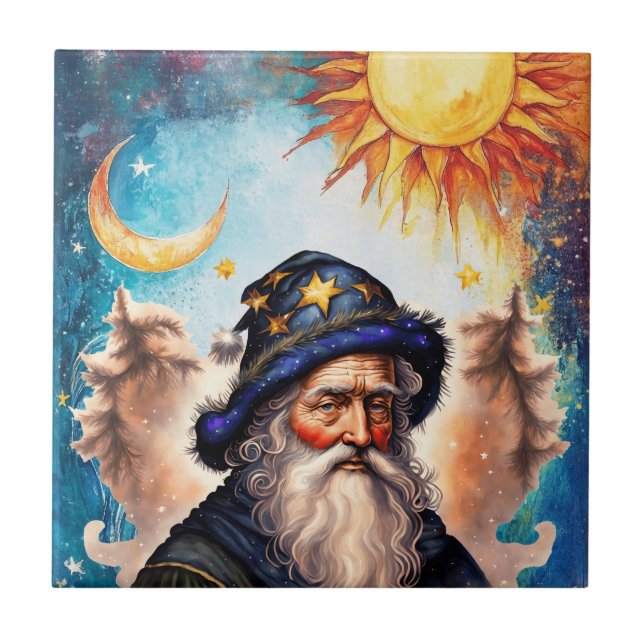 Azulejo Asistente Celestial Sol y Luna (Frente)