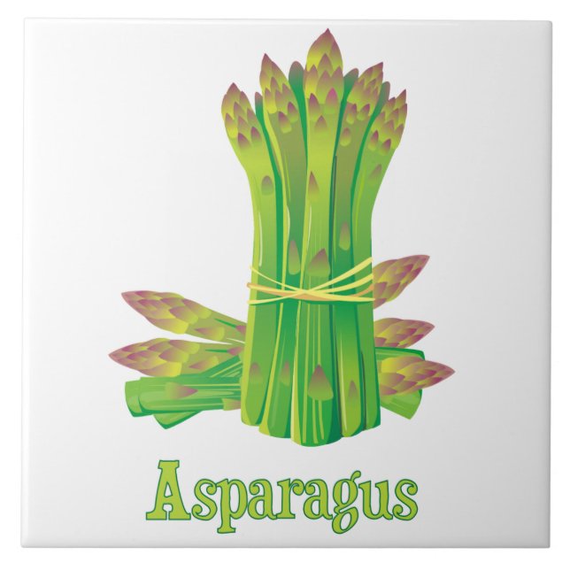 Azulejo Asparagus Tile Decorativo De Cocina (Frente)