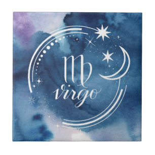 Azulejo Astrología acuarela - Virgo