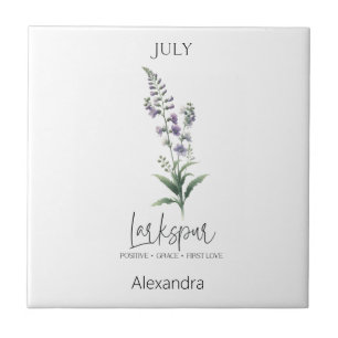 Azulejo Astrología Nacimiento Mes Julio   Flor Larkspur