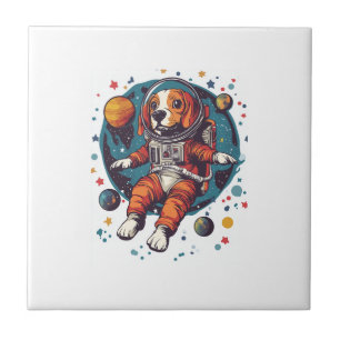 Azulejo Astronaut Beagle � Perro Explorador Espacial