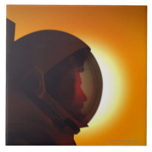 Azulejo Astronauta con casco contra el Sun