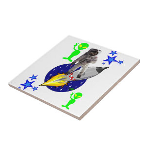 Azulejo Astronauta de mosaico cerámico