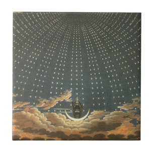 Azulejo Astronomía Celeste Vintage, Reina de la Noche