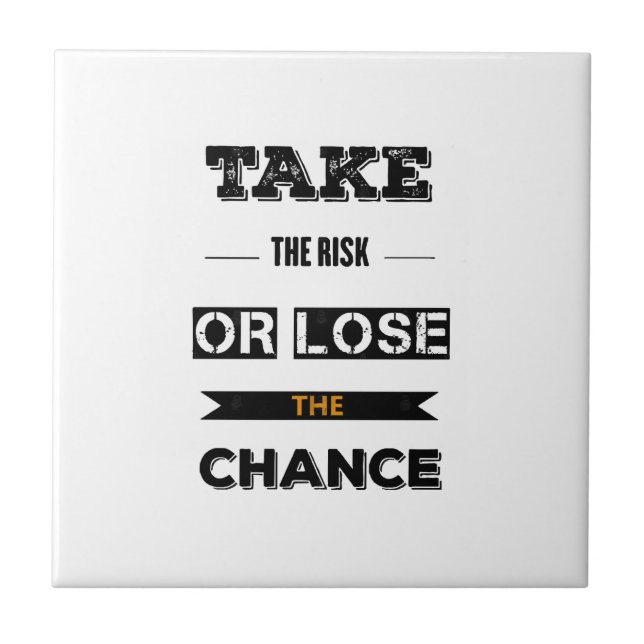 Azulejo Asumir El Riesgo O Perder La Oportunidad (Frente)