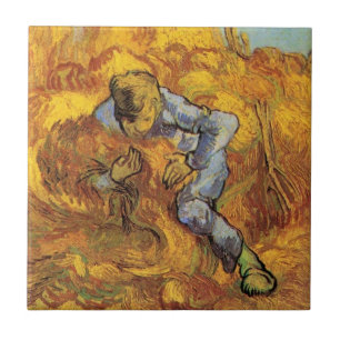 Azulejo Atador de gavillas (según Millet) por Vincent van