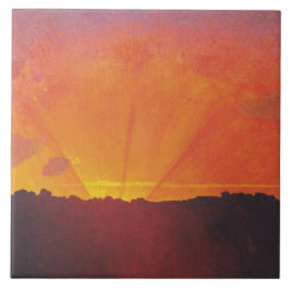 Azulejo Atardecer, cielo Naranja (por Félix Vallotton)