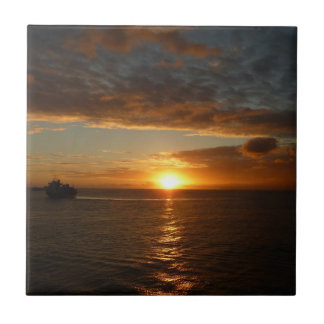 Azulejo Atardecer en la costa tropical del mar II