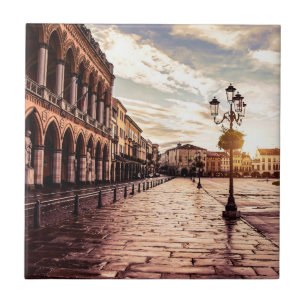 Azulejo Atardecer en la plaza de Padova en Italia