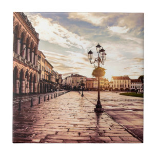 Azulejo Atardecer en la plaza de Padova en Italia