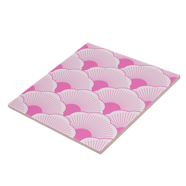 Azulejo Atardecer, rosa tonal, textura de hormigón (Lado)