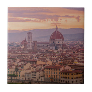 Azulejo Atardecer sobre Florencia, Italia