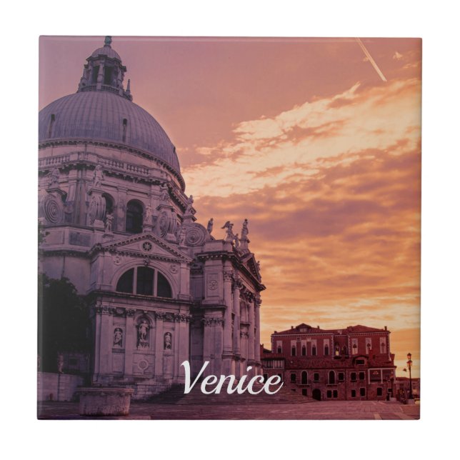 Azulejo Atardecer sobre la Basílica de Venecia (Frente)