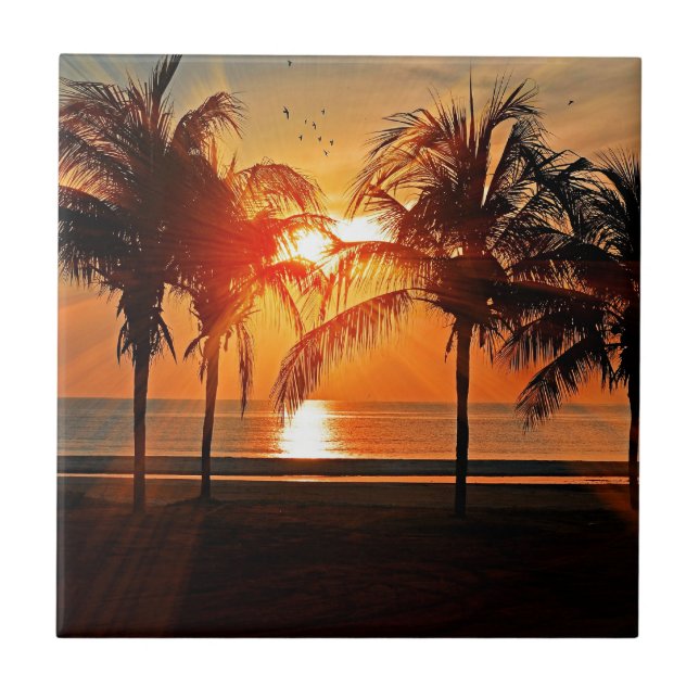 Azulejo Atardecer Tropical (Frente)