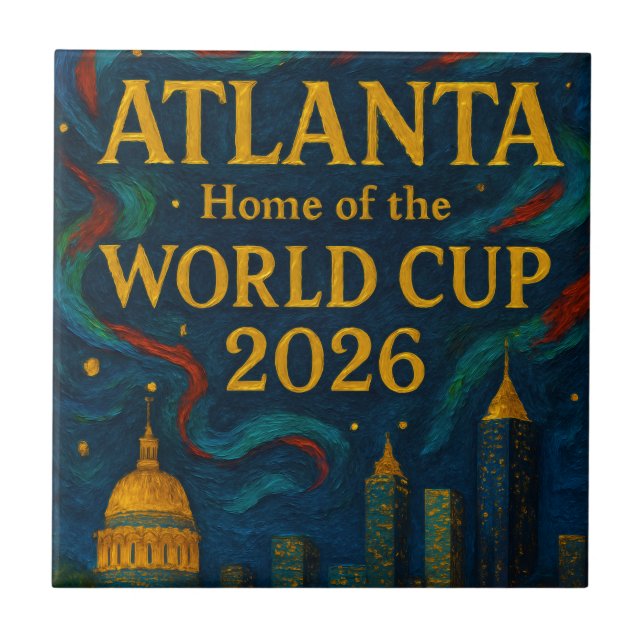 Azulejo Atlanta Football Elegant Artwork 2026  (Frente)
