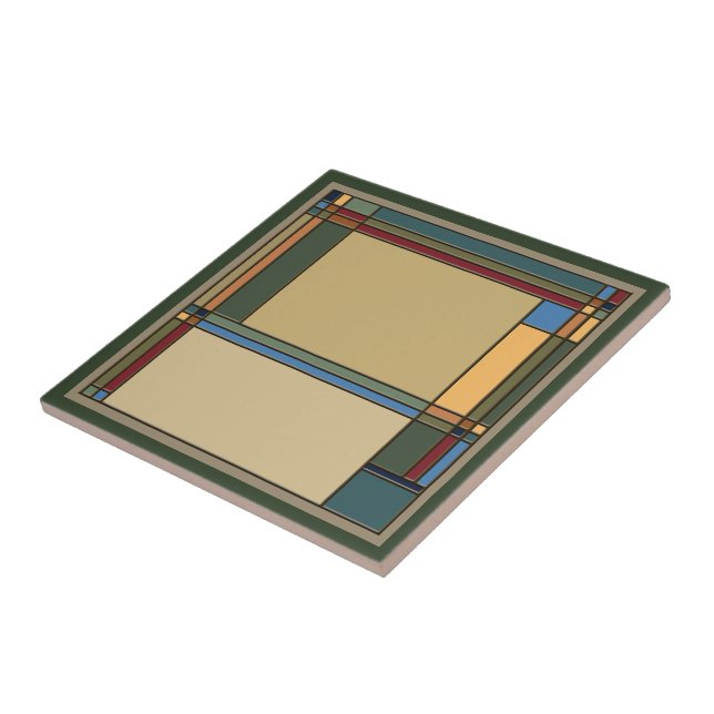 Azulejo Atractiva negrita Artes y artesanías Patrón geomét (Lado)