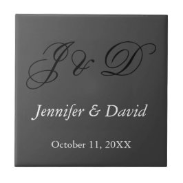 Azulejo Atractivo Boda de guiones de caligrafía