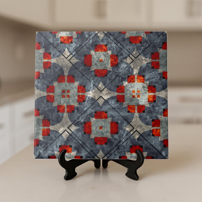 Azulejo Audaz resumen rojo y azul de Crimson a mediados de (Subido por el creador)