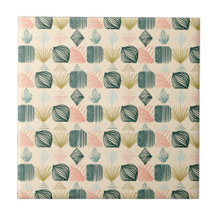 Azulejo Audaz trapo tribal caribeño: Crema de mantequilla 