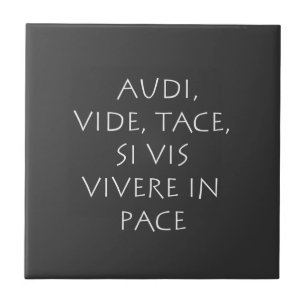 Azulejo Audi vide tace está vis vivere in pace