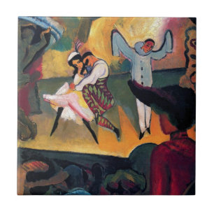 Azulejo Auguste Macke - Bailarines de ballet rusos en esce