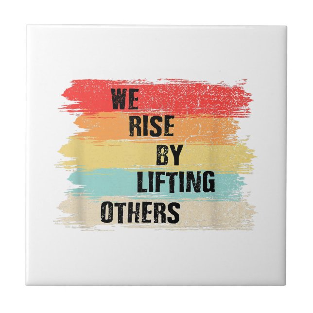 Azulejo Aumentamos Levantando Otras Citas Motivacionales (Frente)