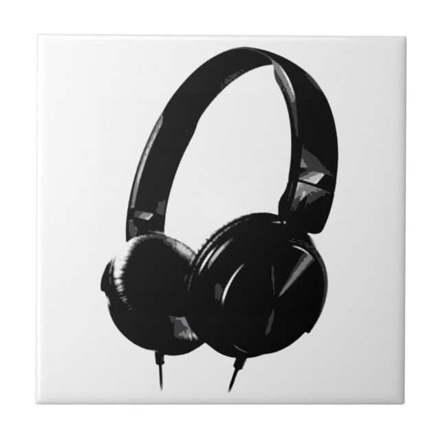 Azulejo Auriculares de Pop Art (Frente)
