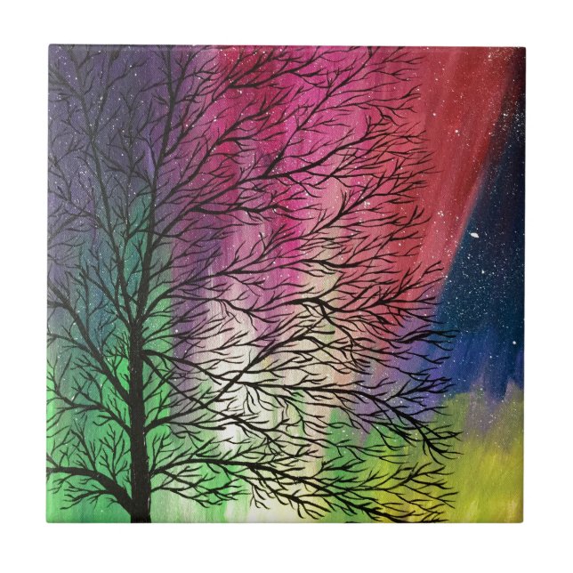 Azulejo Aurora boreal, aurora Borealis (Frente)