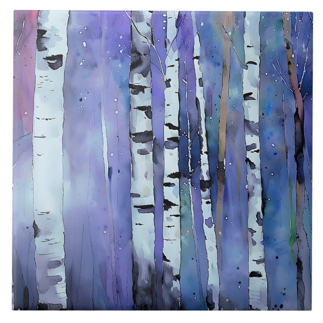 Azulejo Aurora entre los pájaros (Frente)