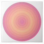 Azulejo Aurora Pink Fuzzet Peach Circles Cerámica Tile<br><div class="desc">Disfruta de este patrón de círculo en gradientes desde el color del año 2024 Fuzzy Peach hasta Aurora Pink.</div>