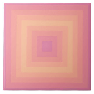 Azulejo Aurora Pink Fuzzy Peach Cuadrados Cerámica Tile