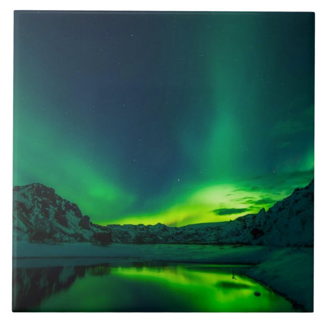 Azulejo Aurora verde impresionante (Frente)