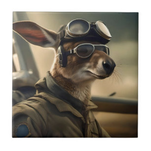 Azulejo Aussie Kangaroo King Of The Airways,