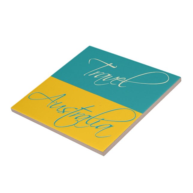 Azulejo Australia: Mosaico cerámico de viajes (Lado)