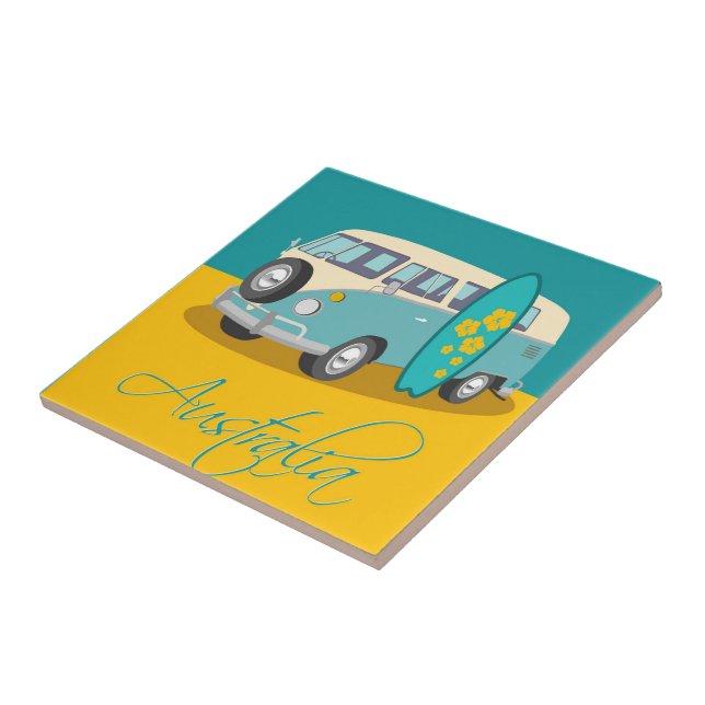 Azulejo Australia: Mosaico cerámico de viajes (Lado)