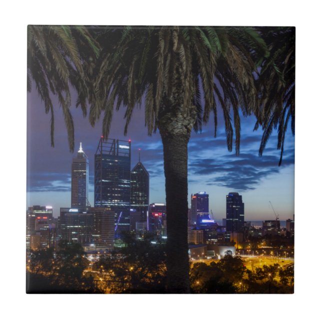 Azulejo Australia, Perth, paisaje urbano de la ciudad desd (Frente)