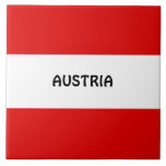 Azulejo Austria, bandera<br><div class="desc">Austria,  colores de bandera rojas y blancas</div>