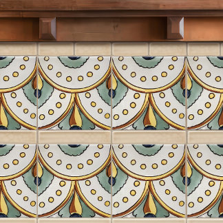 Azulejo Auténtica Mano Pintada Floral Majólica España